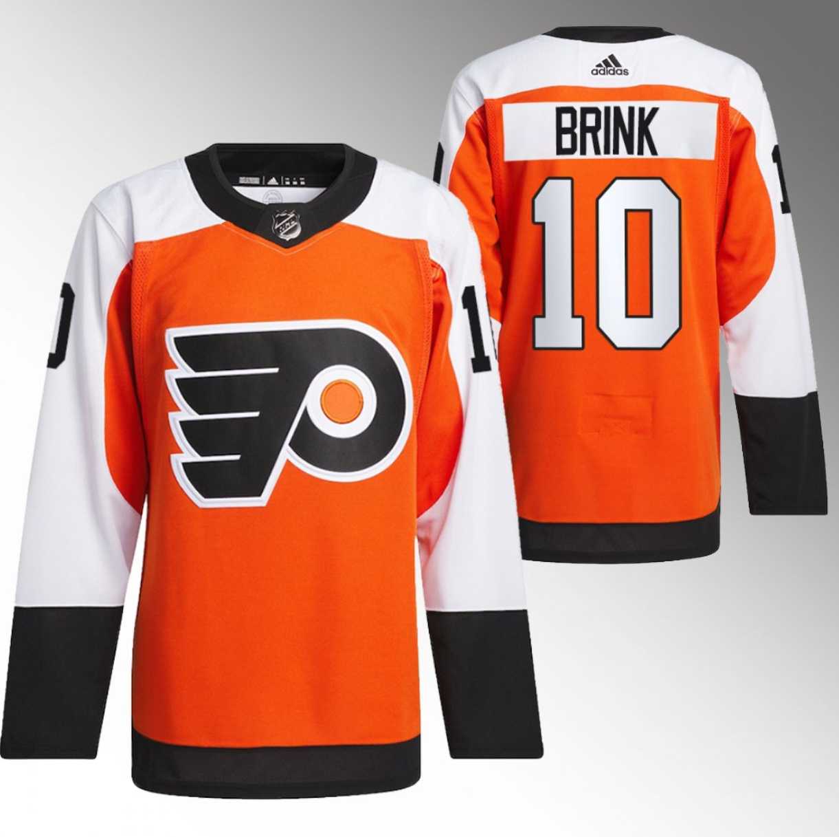 Men%27s Philadelphia Flyers #10 Bobby Brink 2023-24 Orange Stitched Jersey Dzhi